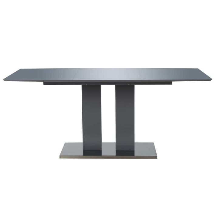 Table rectangulaire design gris brillant Winter 180 - Photo n°3