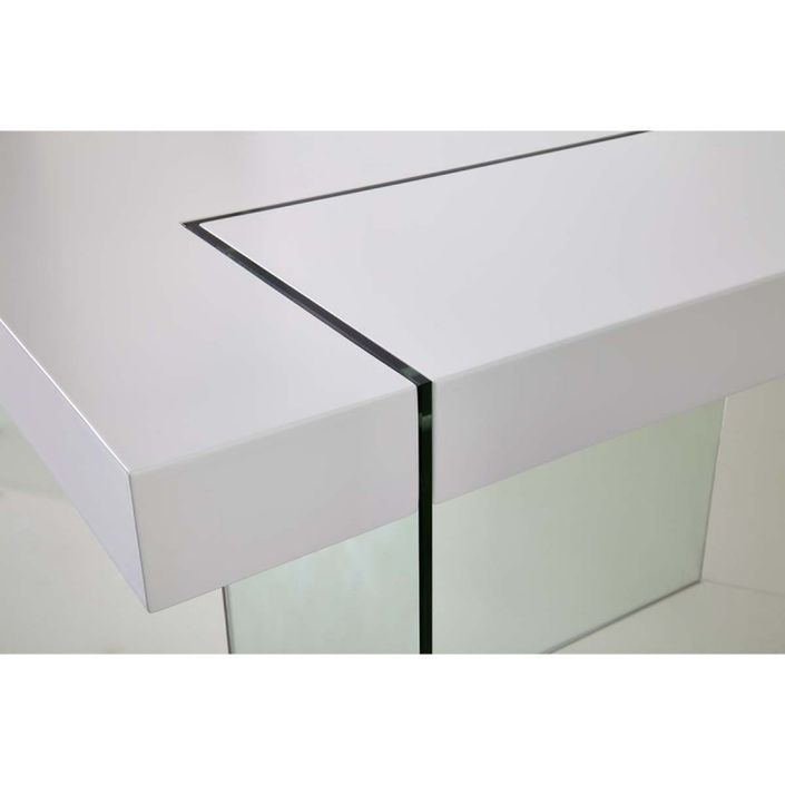 Table rectangulaire design Gris perle Cubique - Photo n°4