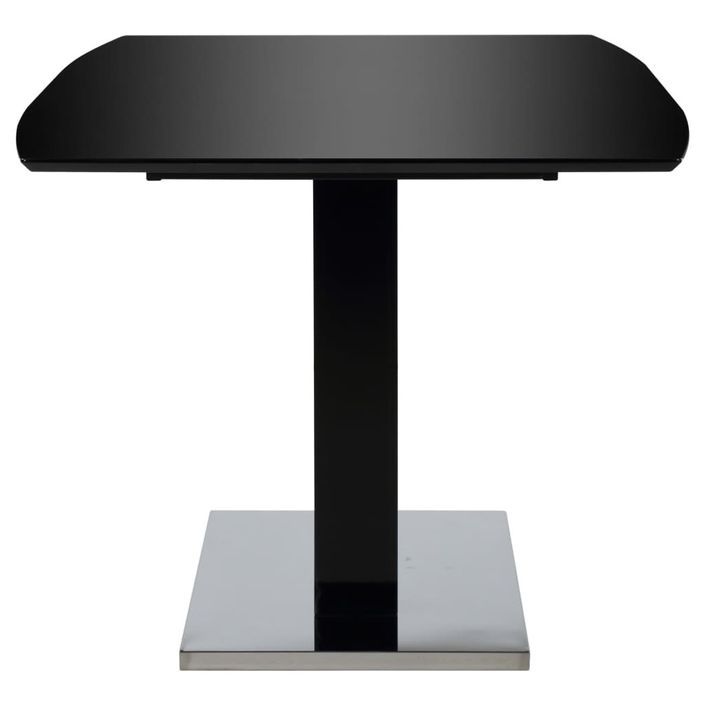 Table rectangulaire design noir brillant Winter 180 - Photo n°2