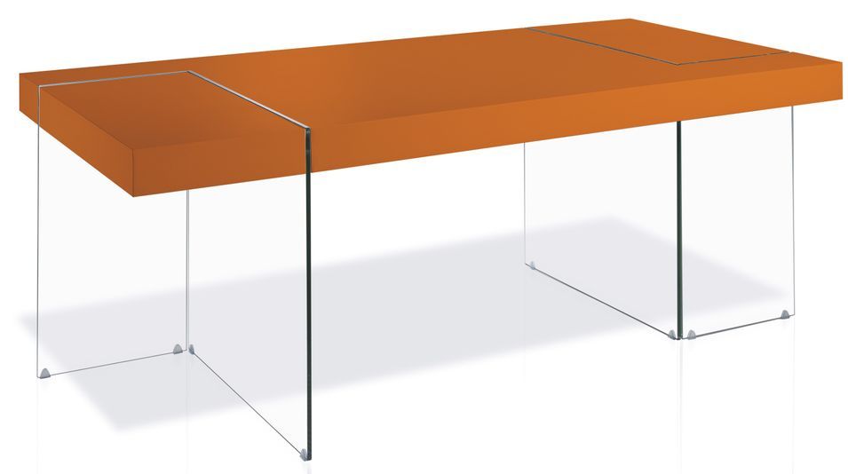 Table rectangulaire design Orange Cubique - Photo n°1