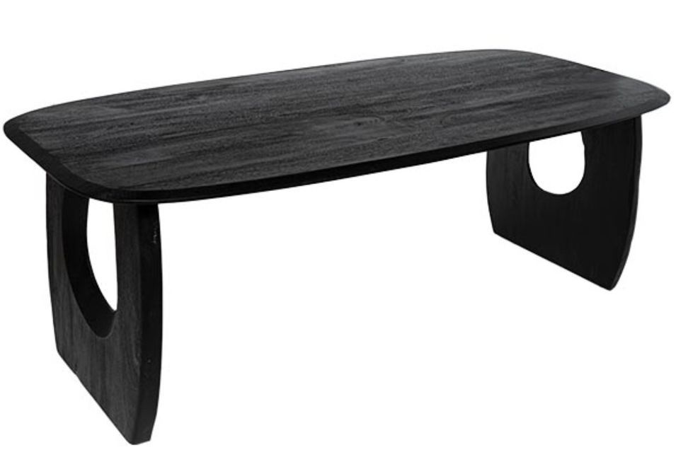 Table rectangulaire en bois noir Vazir – Modernité et originalité réunies - Photo n°4