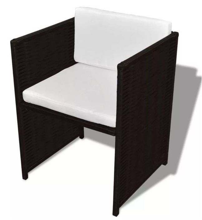 Table rectangulaire et 2 chaises de jardin résine tressée marron Boo - Photo n°7