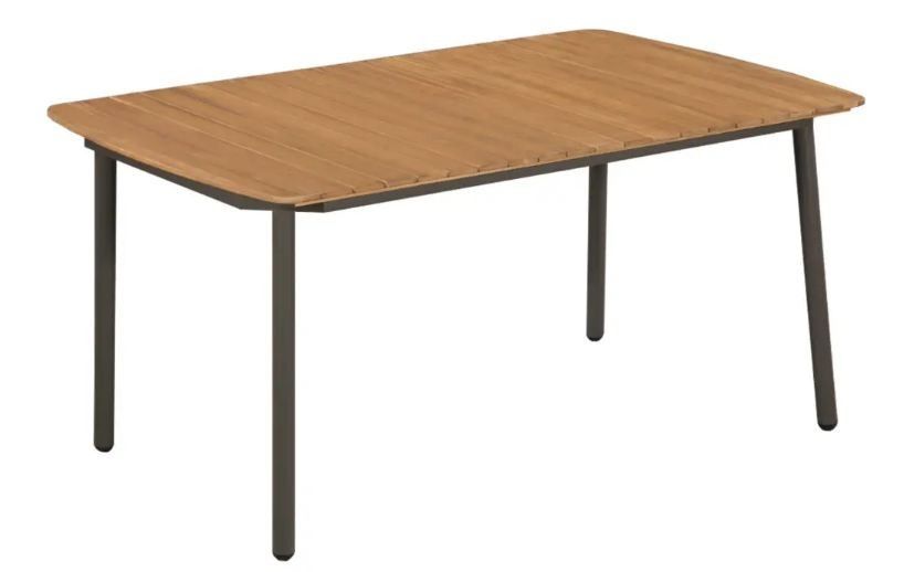 Table rectangulaire et 6 chaises de jardin acacia clair Palino - Photo n°2