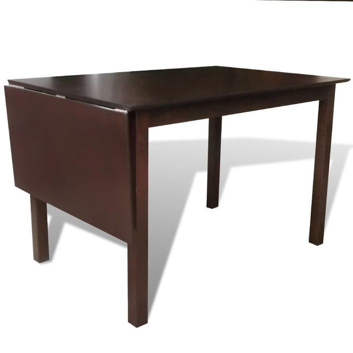 Table rectangulaire et 6 chaises marron et crème Robusta - Photo n°5