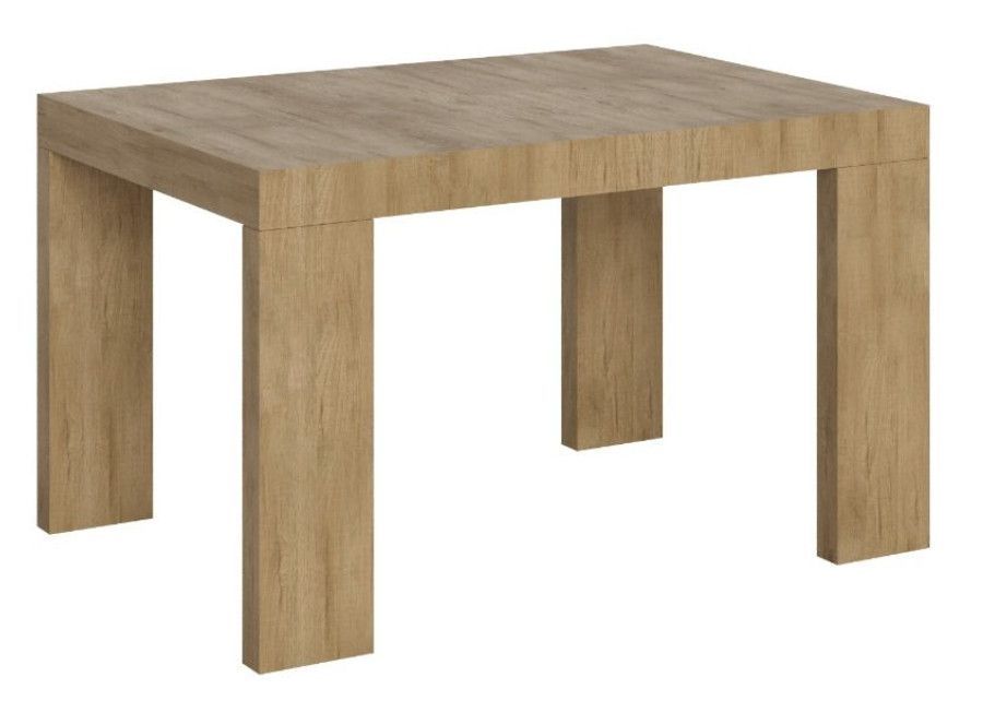 Table rectangulaire extensible 130 à 234 cm bois clair Ribo - Photo n°1