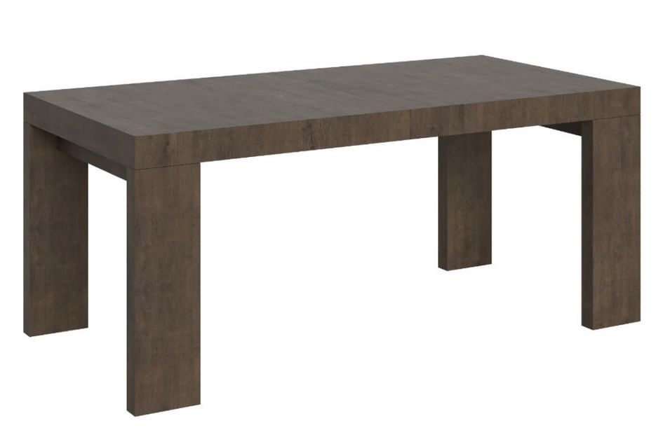 Table rectangulaire extensible 160 à 264 cm bois foncé Ribo - Photo n°1