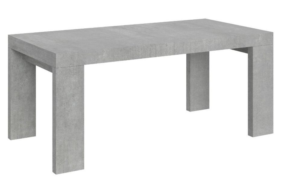 Table rectangulaire extensible 160 à 264 cm gris béton Ribo - Photo n°1