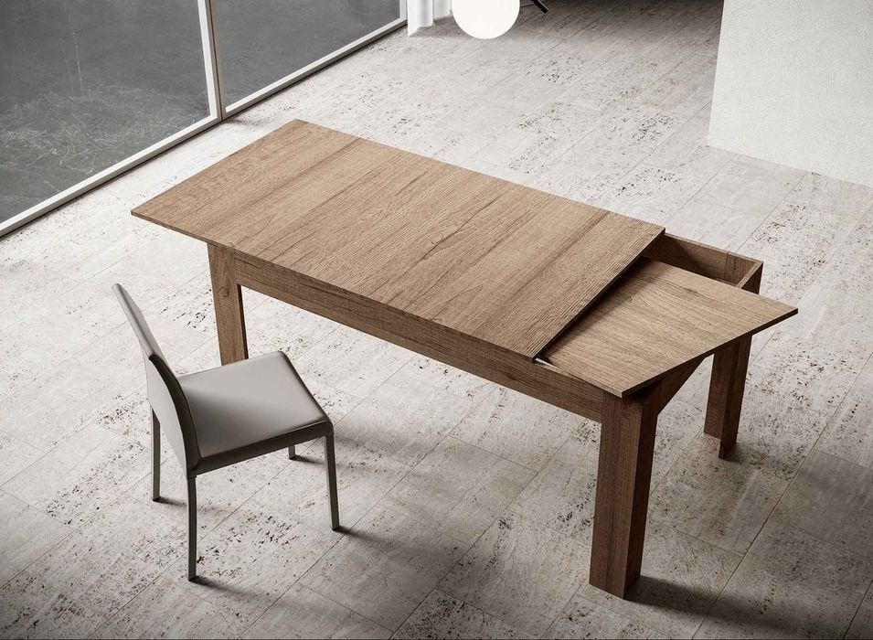 Table rectangulaire extensible 4 à 6 personnes 120 à 180 cm bois clair Tipi - Photo n°3