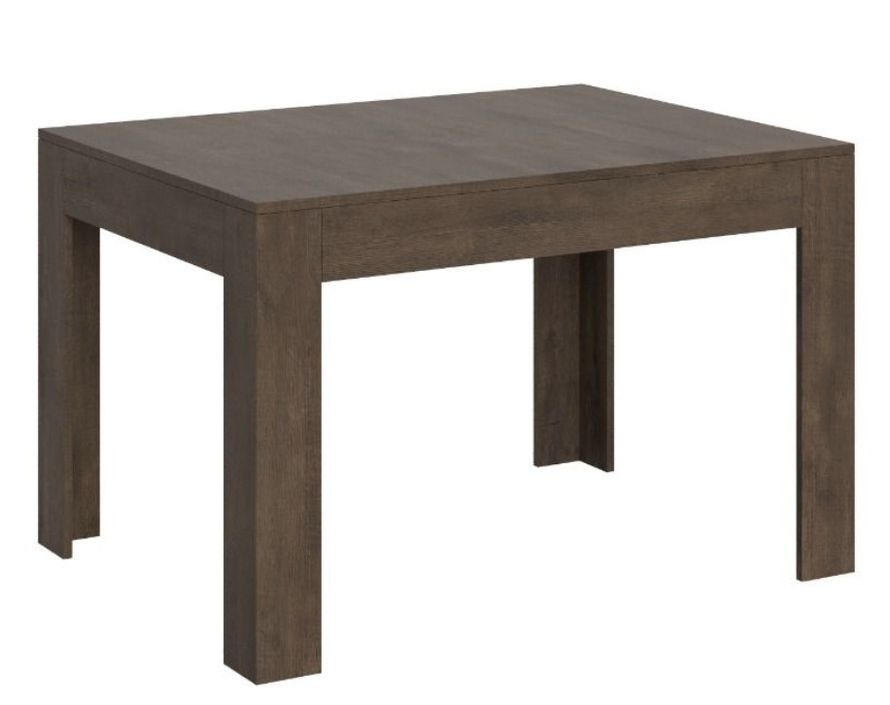 Table rectangulaire extensible 4 à 6 personnes 120 à 180 cm bois foncé Tipi - Photo n°1