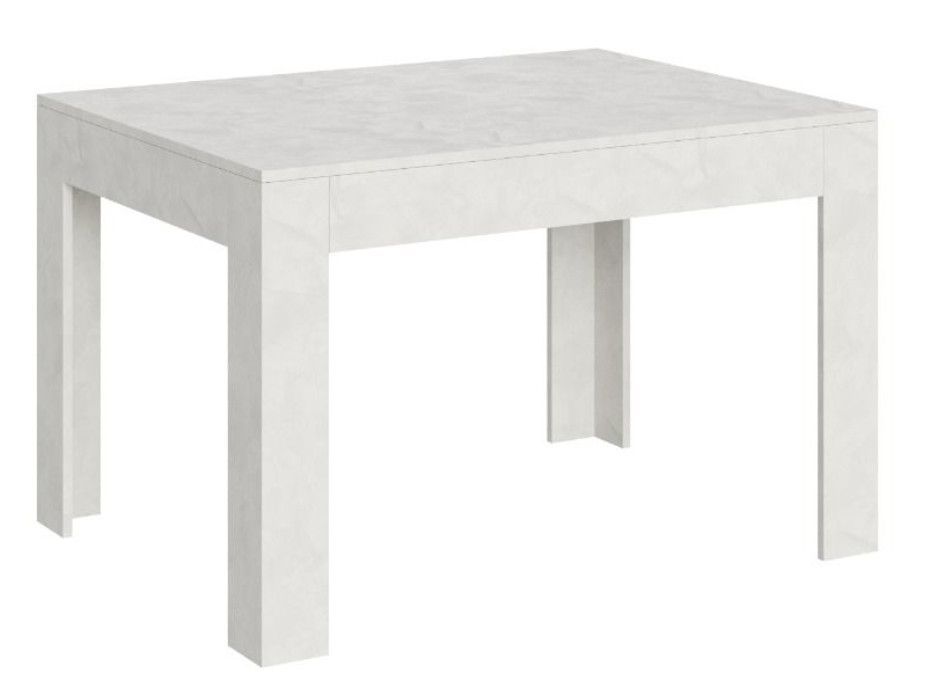 Table rectangulaire extensible 4 à 6 personnes 120 à 180 cm cendre blanche Tipi - Photo n°1