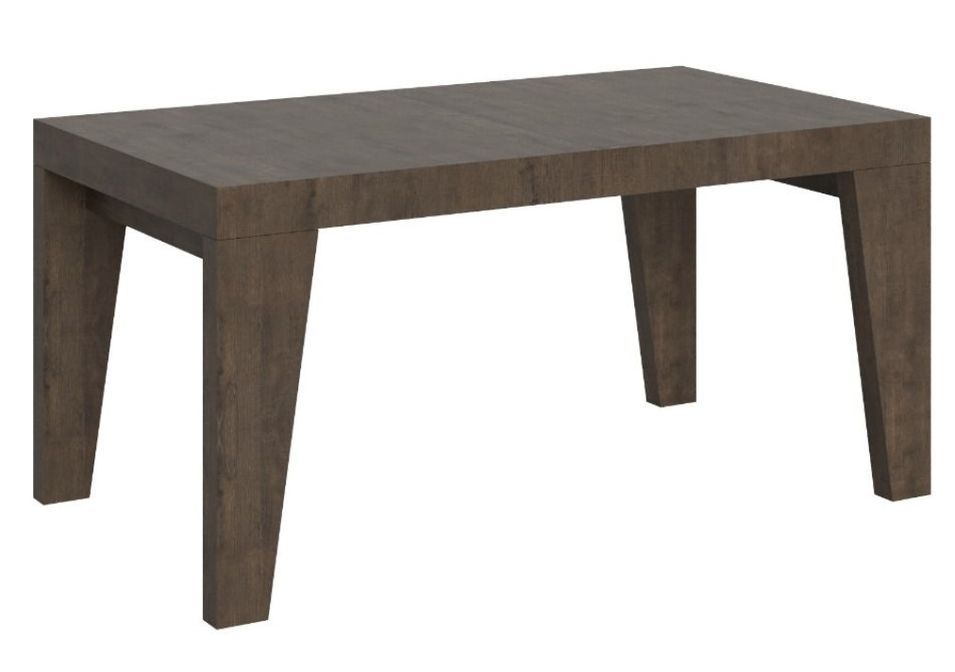 Table rectangulaire extensible 6 à 12 personnes L 160 à 264 cm bois foncé Naxo - Photo n°1