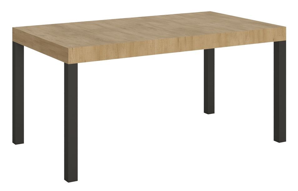 Table rectangulaire extensible bois chêne clair 6 à 20 places L 160 à 420 cm Karry - Photo n°1