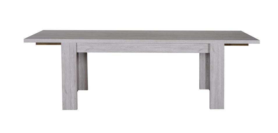 Table rectangulaire extensible bois de chêne gris Maeva - Photo n°2