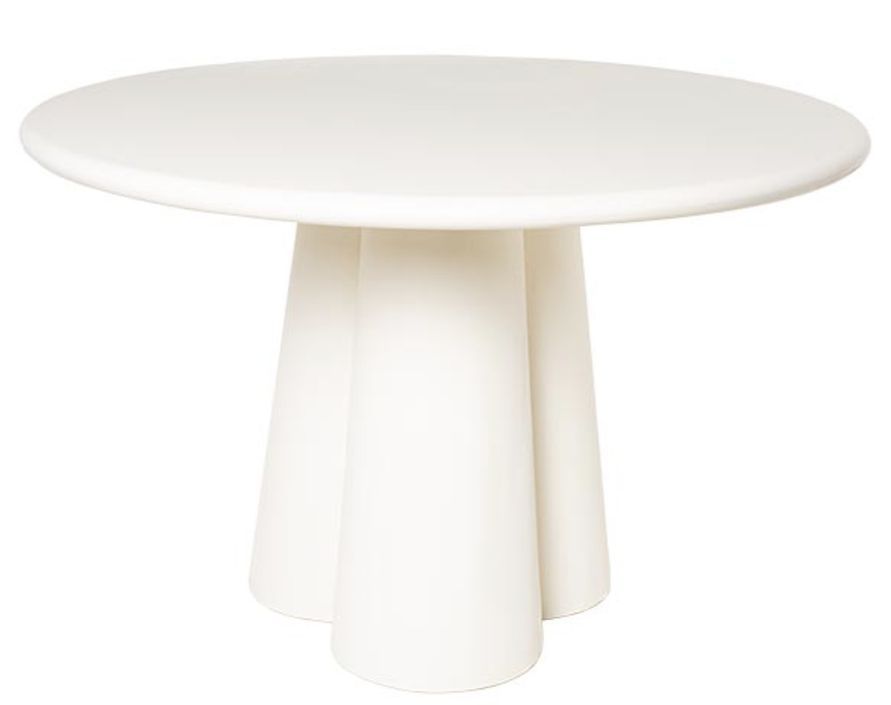 Table ronde 120 cm en bois de Manguier blanc – Charme moderne Jakin - Photo n°1