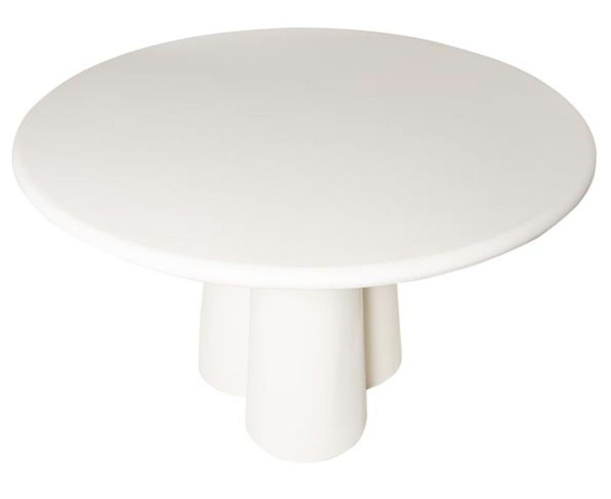 Table ronde 120 cm en bois de Manguier blanc – Charme moderne Jakin - Photo n°5