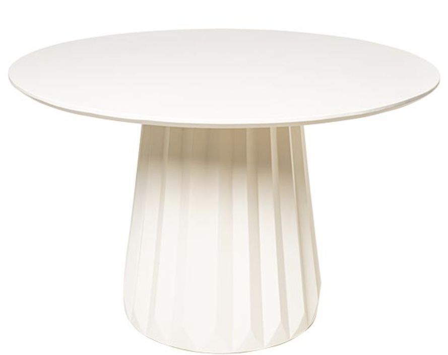 Table ronde 120 cm en bois de Manguier blanc – Élégance Design Kidom - Photo n°1