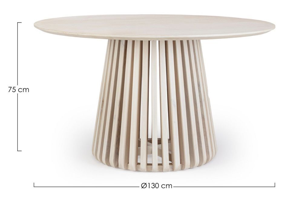 Table ronde en bois Zila 130 cm - Photo n°3