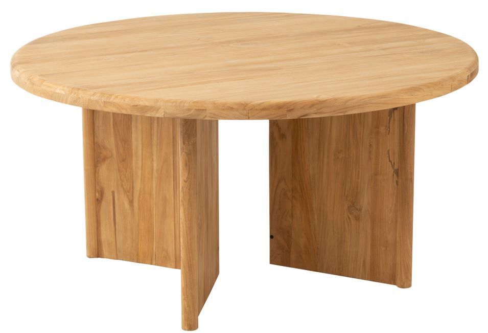 Table ronde en Teck naturel 150 cm - Le charme du bois dans votre intérieur - Photo n°1