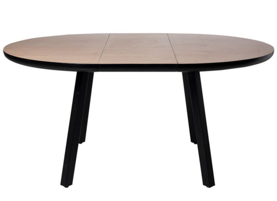 Table ronde éxtensible Katty – Effet marbre et pied noir pour intérieur ou éxtérieur - Photo n°6