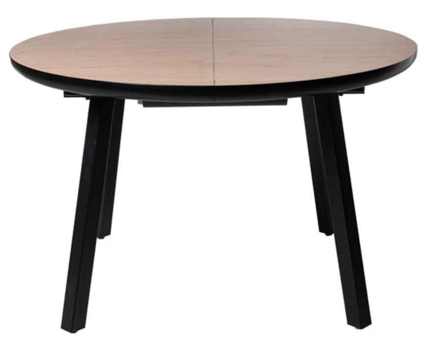 Table ronde éxtensible Katty – Effet marbre et pied noir pour intérieur ou éxtérieur - Photo n°8