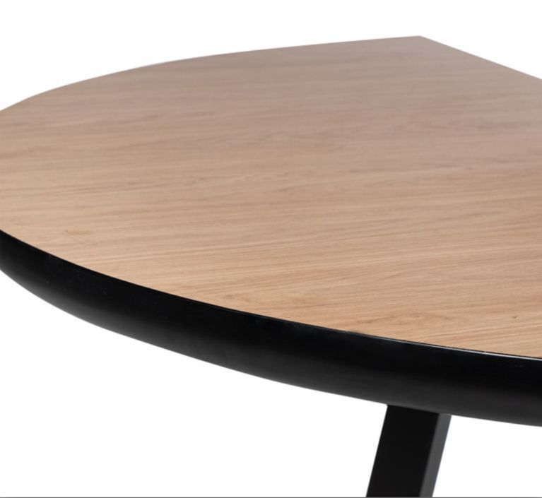 Table ronde éxtensible Katty – Effet marbre et pied noir pour intérieur ou éxtérieur - Photo n°9