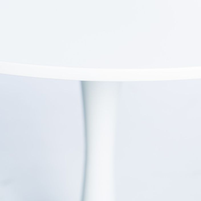 Table ronde moderne blanc laqué Bosika 100 cm - Photo n°3