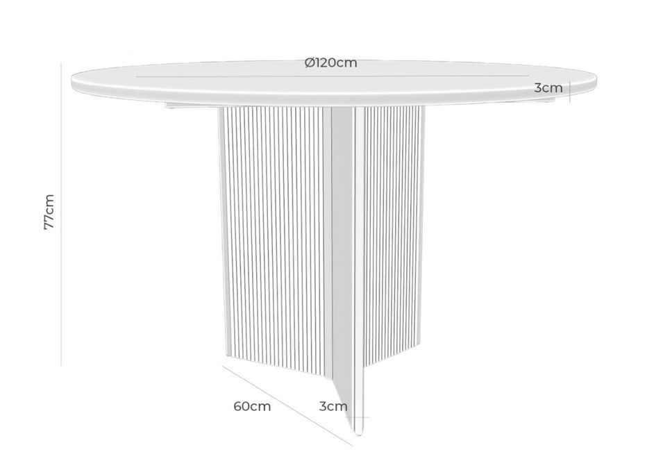 Table ronde moderne en bois noir Vazir – Élégance et originalité - Photo n°4