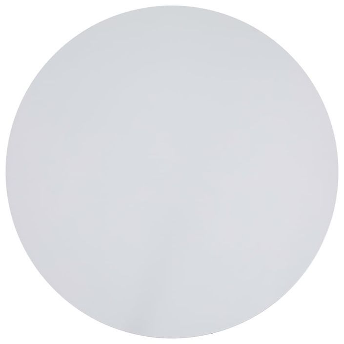 Table ronde plateau blanc et pieds metal naturel Sanda 90 cm - Photo n°2