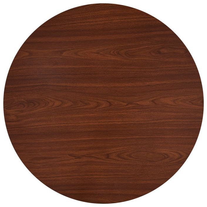 Table ronde plateau bois foncé et pieds metal marron Sanda 90 cm - Photo n°4