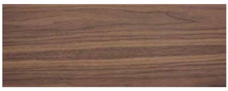 Table ronde plateau bois noyer et pied fibre de verre laqué marron Perla - Photo n°3
