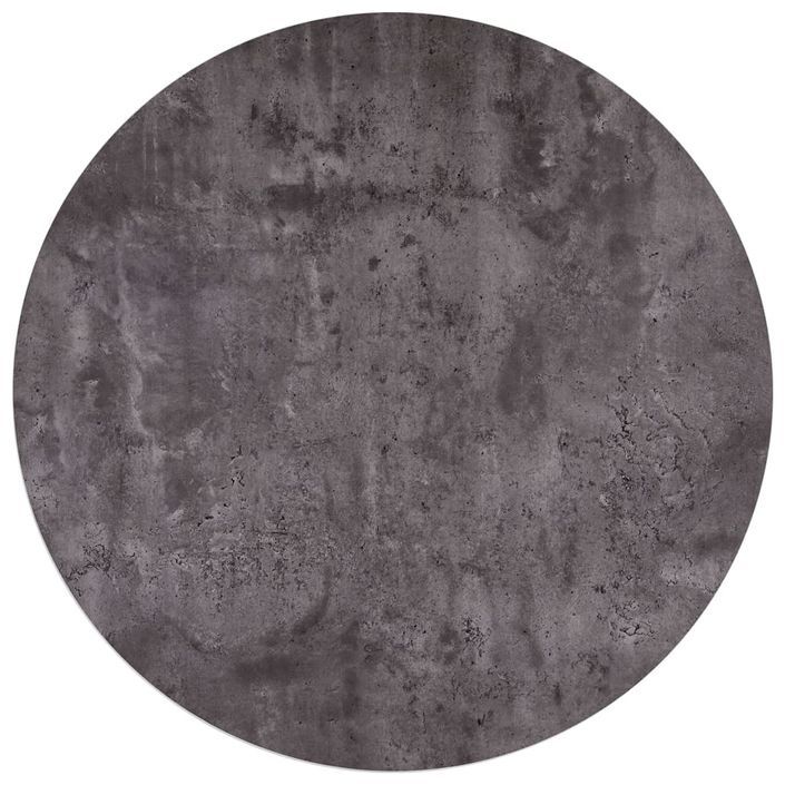 Table ronde plateau effet béton et pieds metal noir Sanda 90 cm - Photo n°2