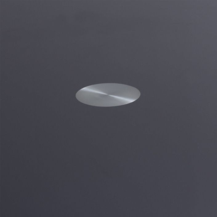 Table ronde moderne métal noir et verre cristal noir 80 cm - Photo n°3