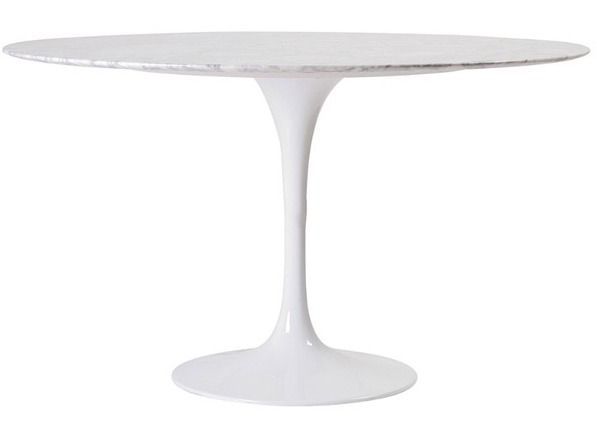 Table ronde tulipe plateau en marbre - Collection haut de gamme - Photo n°1