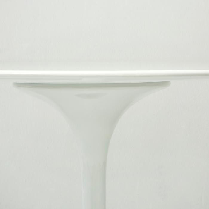 Table tulipe ronde fibre de verre blanche D 120 cm - Photo n°2