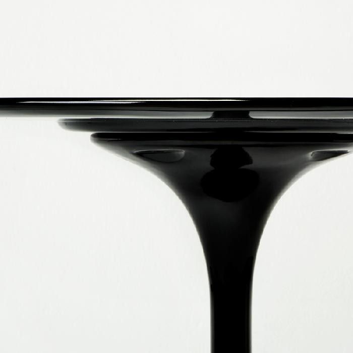 Table tulipe ronde fibre de verre noire D 120 cm - Photo n°2