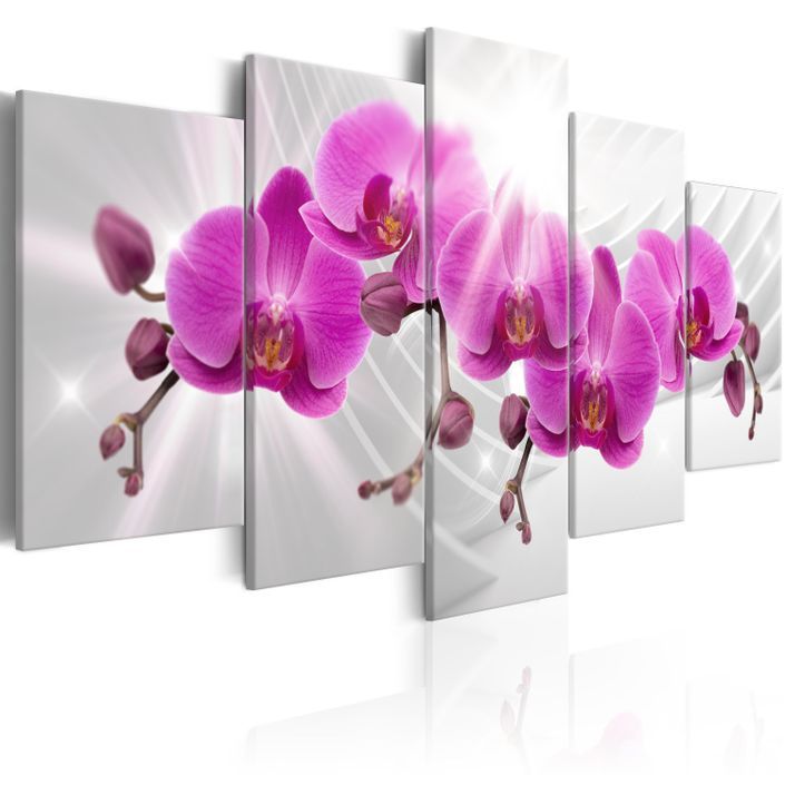 Tableau Abstract Garden: Pink Orchids - Photo n°1