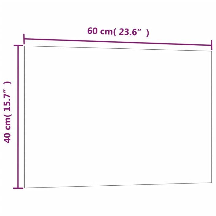 Tableau noir magnétique mural Blanc 60x40 cm Verre trempé - Photo n°5