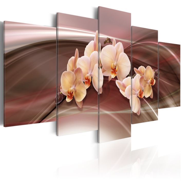 Tableau Orchidées sur le fond raffiné - Photo n°1