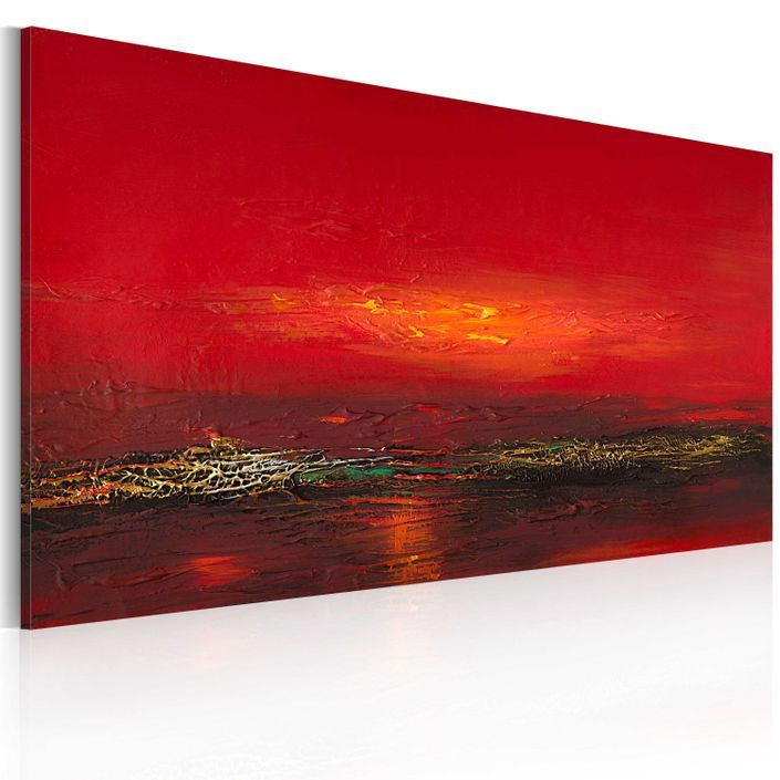 Tableau peint à la main Coucher de soleil sur la mer Rouge - Photo n°1