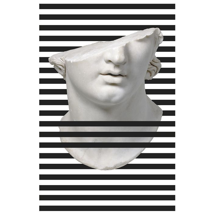 Tableau rectangulaire méthacrylate noir et blanc Romain L 100 cm - Photo n°1