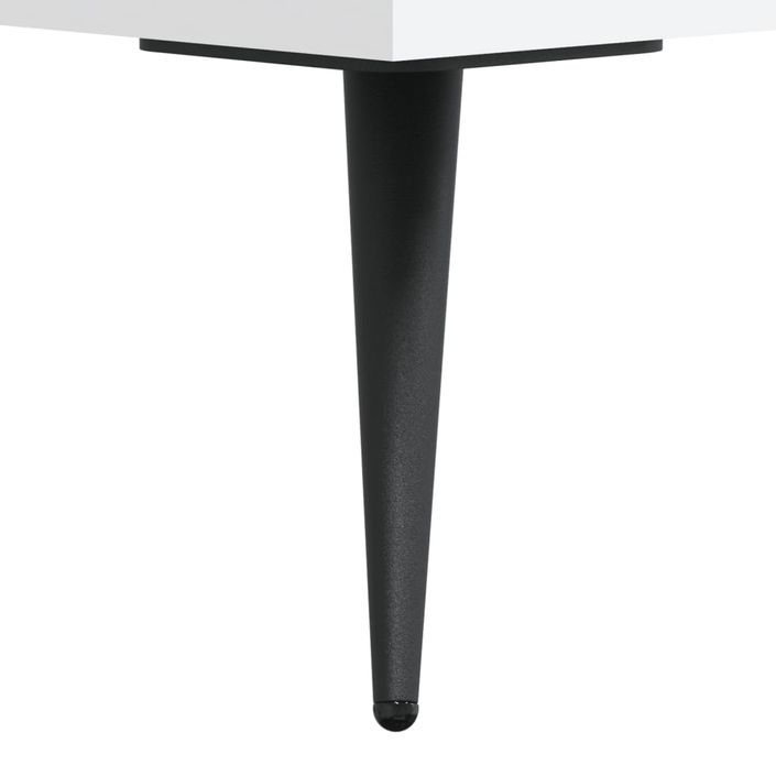 Tables basses 2 pcs blanc 50x50x40 cm bois d'ingénierie - Photo n°11