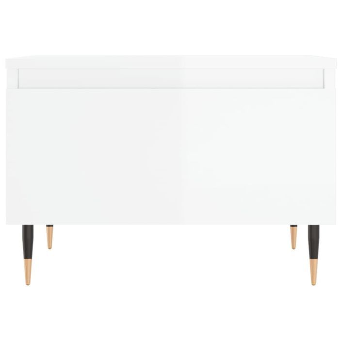 Tables basses 2 pcs blanc brillant 50x46x35cm bois d'ingénierie - Photo n°6