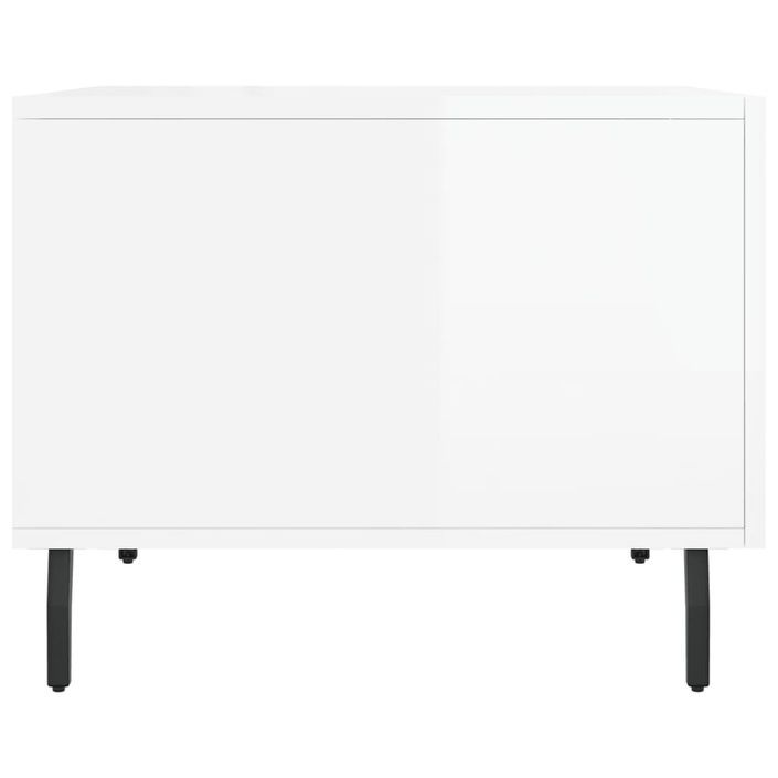 Tables basses 2 pcs blanc brillant 50x50x40cm bois d'ingénierie - Photo n°8