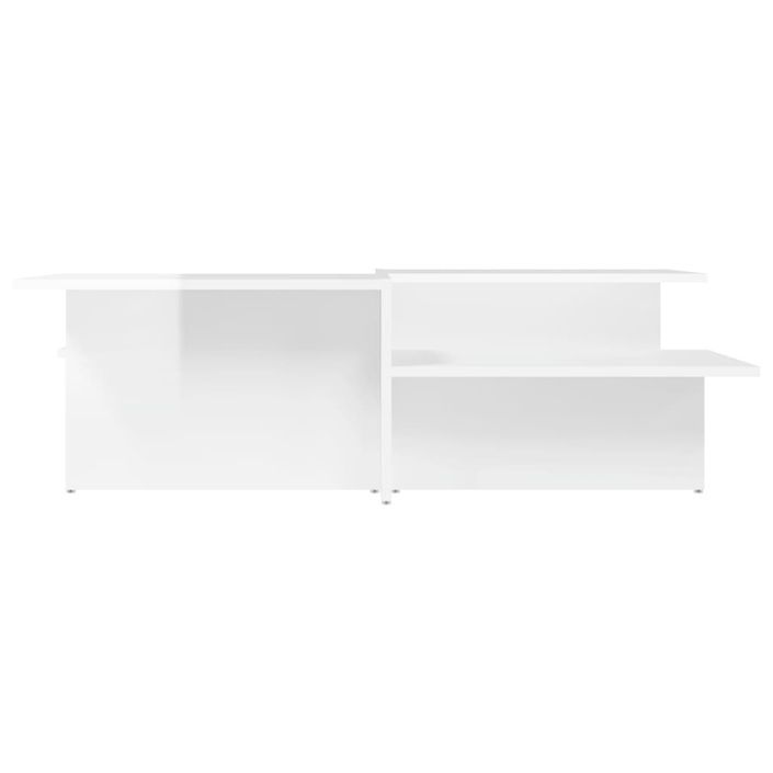 Tables basses 2 pcs blanc brillant bois d'ingénierie - Photo n°4