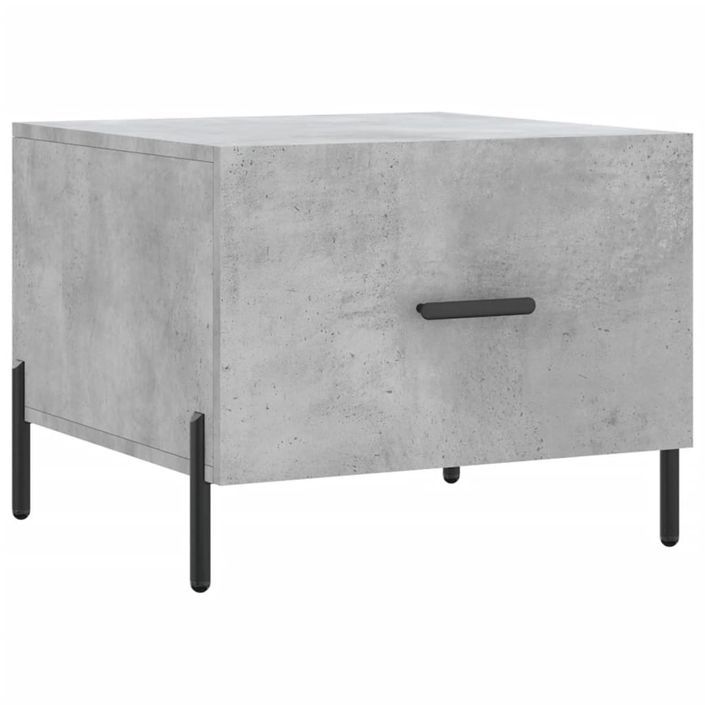 Tables basses 2 pcs gris béton 50x50x40 cm bois d'ingénierie - Photo n°5