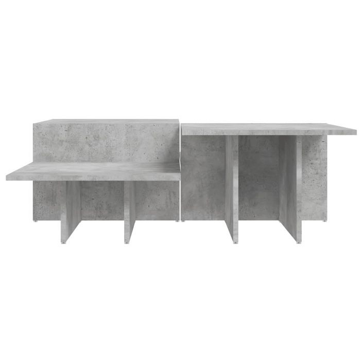 Tables basses 2 pcs gris béton bois d'ingénierie - Photo n°5