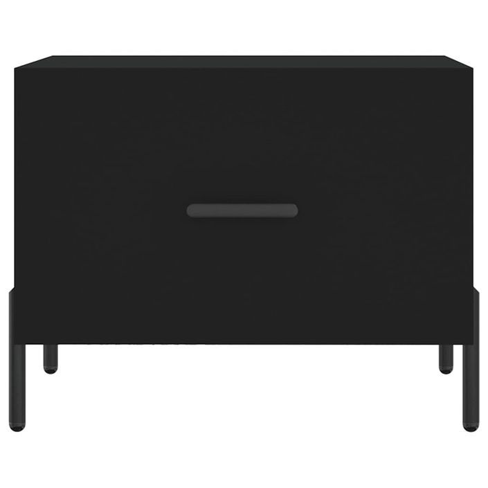 Tables basses 2 pcs noir 50x50x40 cm bois d'ingénierie - Photo n°6