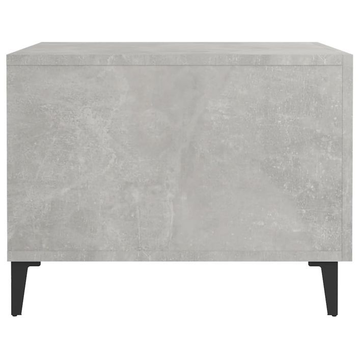 Tables basses avec pieds en métal 2 pcs Gris béton 50x50x40 cm - Photo n°8