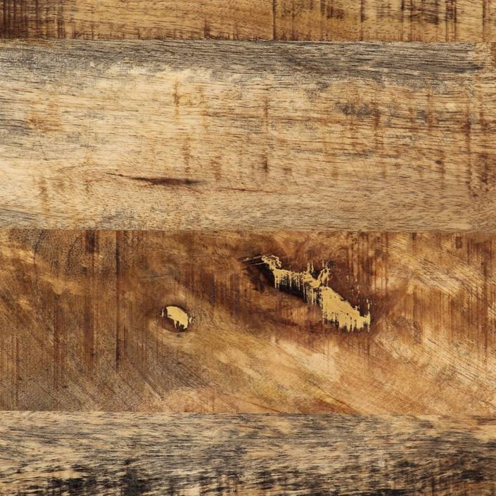 Tables basses gigognes 3pcs bois de manguier massif brut et fer - Photo n°8