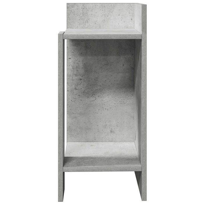 Tables d'appoint 2 pcs avec étagère gris béton 25,5x27x60 cm - Photo n°4